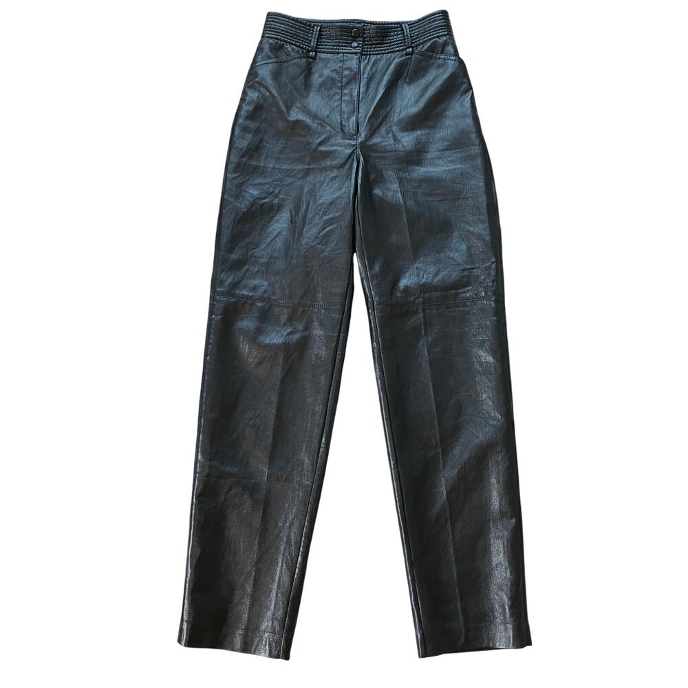 Wilfred Aritzia Funk Black High-waisted Faux Leather Pants Size 2